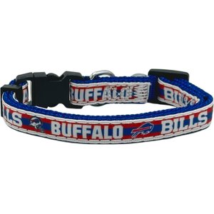 Pets First Satin Breakaway Cat Collar, 8 to 12-in neck, 1/2-in wide, Buffalo Bills