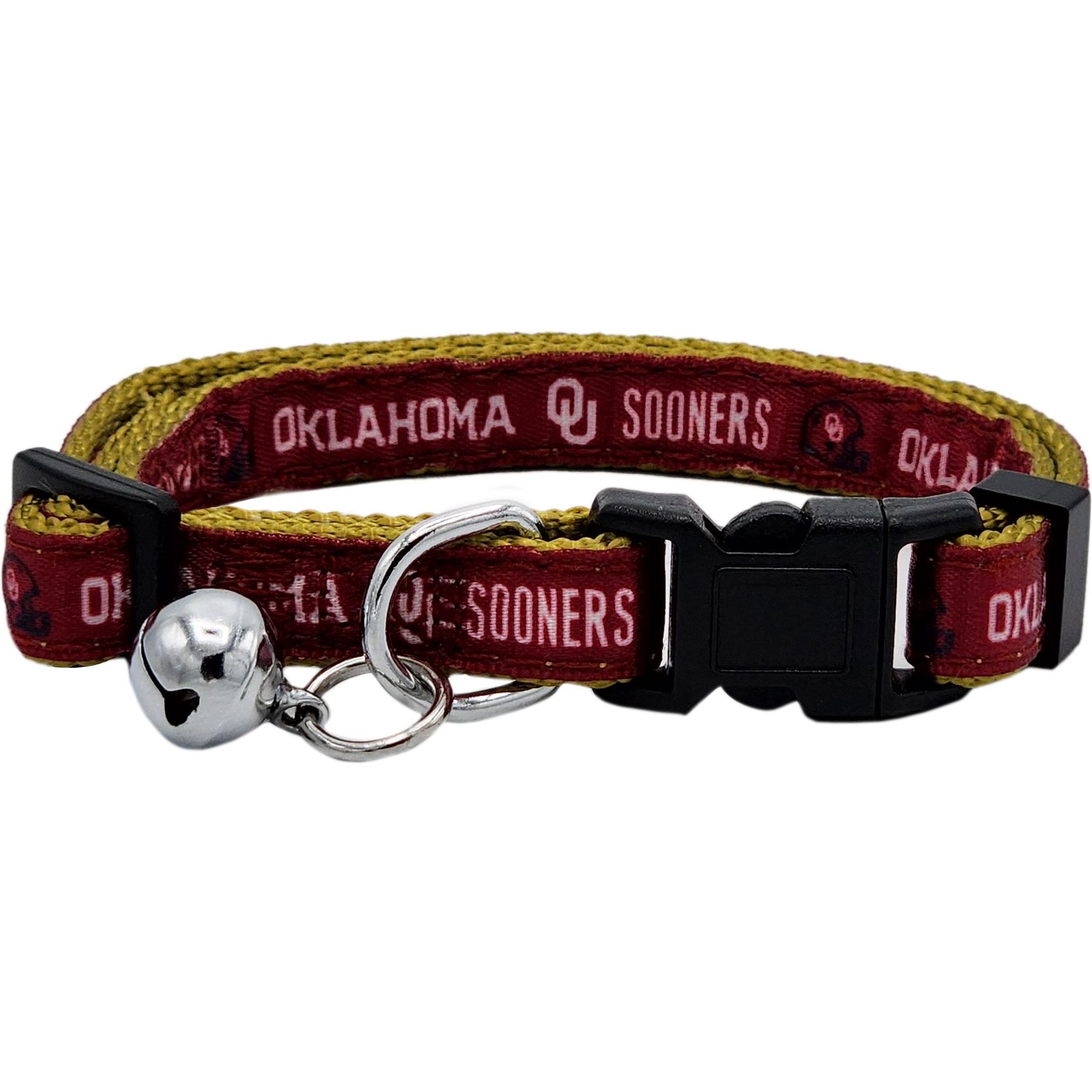 Pets First Satin Breakaway Cat Collar, 8 to 12-in neck, 1/2-in wide, Oklahoma