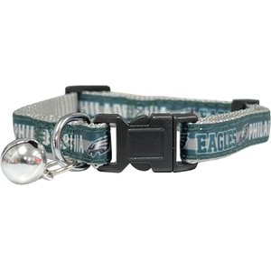 Pets First Satin Breakaway Cat Collar, 8 to 12-in neck, 1/2-in wide, Philadelphia Eagles