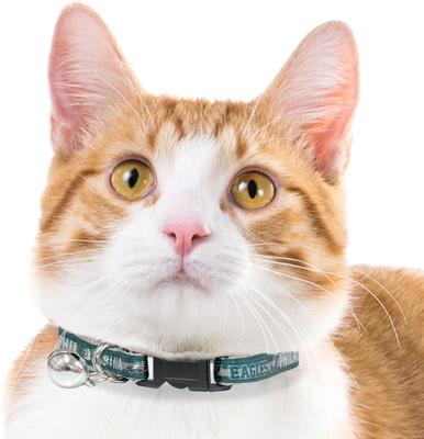 Show full view: Pets First Satin Breakaway Cat Collar, 8 to 12-in neck, 1/2-in wide, Philadelphia Eagles slide 4 of 6
