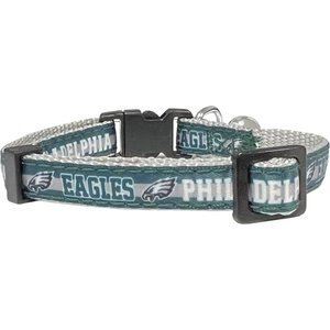 Pets First Satin Breakaway Cat Collar, 8 to 12-in neck, 1/2-in wide, Philadelphia Eagles