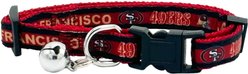 Pets First Satin Breakaway Cat Collar, 8 to 12-in neck, 1/2-in wide, San Francisco 49Ers