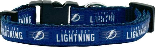 Show full view: Pets First Satin Breakaway Cat Collar, 8 to 12-in neck, 1/2-in wide, Tampa Bay Lightning slide 2 of 6