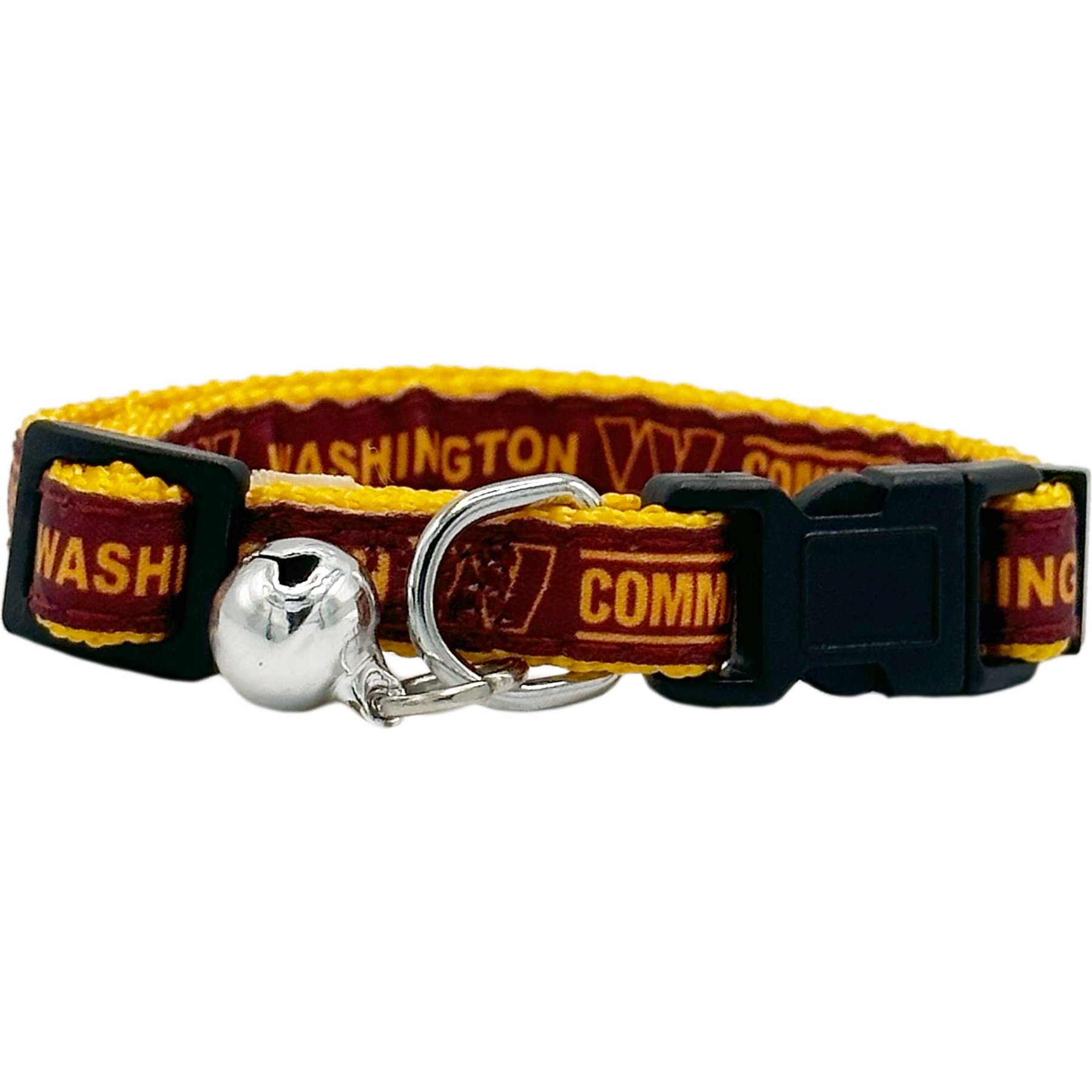 Pets First Satin Breakaway Cat Collar, 8 to 12-in neck, 1/2-in wide, Washington Commanders