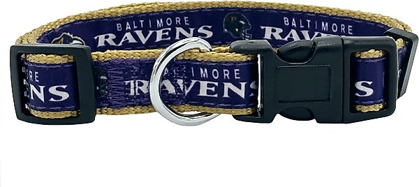 Show full view: Pets First Satin Dog Collar, Baltimore Ravens, Large slide 1 of 6