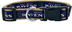 Pets First Satin Dog Collar, Baltimore Ravens, Medium