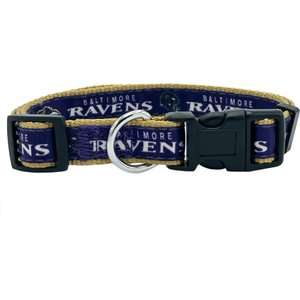 Pets First Satin Dog Collar, Baltimore Ravens, Small