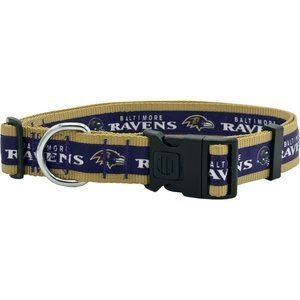 Pets First Satin Dog Collar, Baltimore Ravens. X-Large