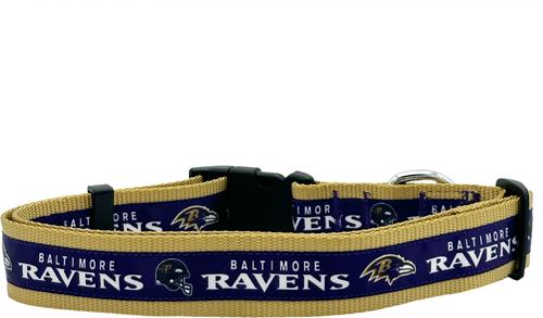 Show full view: Pets First Satin Dog Collar, Baltimore Ravens. X-Large slide 2 of 6