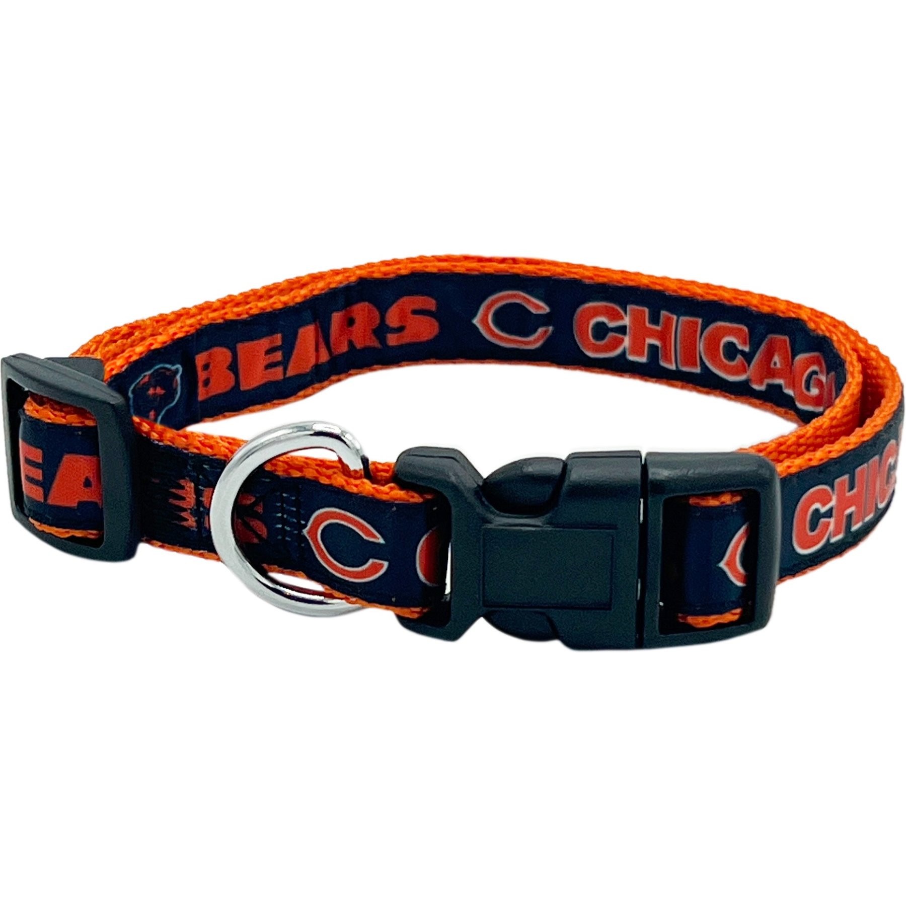 Pets First Satin Dog Collar, Chicago Bears, Medium