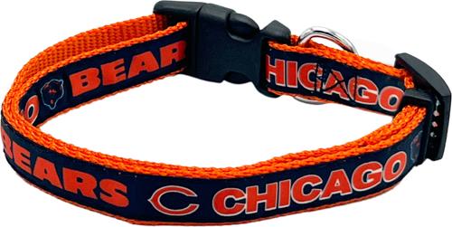 Show full view: Pets First Satin Dog Collar, Chicago Bears, Small slide 2 of 6