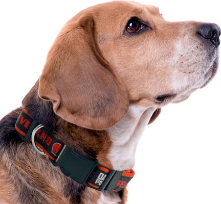 Show full view: Pets First Satin Dog Collar, Cleveland Browns, Large slide 4 of 6