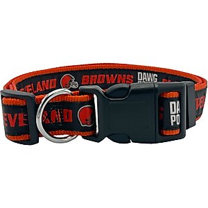 Pets First Satin Dog Collar, Cleveland Browns, Small