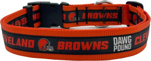 Show full view: Pets First Satin Dog Collar, Cleveland Browns, X-Large slide 2 of 6