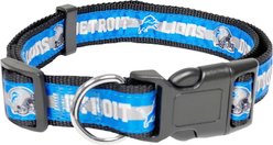 Pets First Satin Dog Collar, Detroit Lions, Large