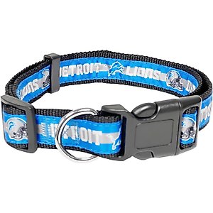 Pets First Satin Dog Collar, Detroit Lions, Medium