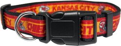Pets First Satin Dog Collar, Kansas City Chiefs, Large slide 1 of 5