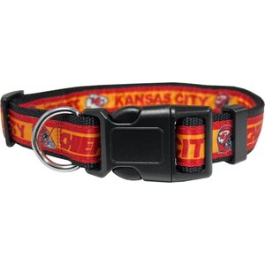 Pets First Satin Dog Collar, Kansas City Chiefs, Large
