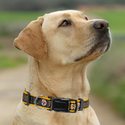 Show full view: Pets First Satin Dog Collar, Pittsburgh Steelers, Medium slide 6 of 7