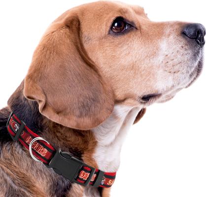 Show full view: Pets First Satin Dog Collar, San Francisco 49ers, Large slide 4 of 6