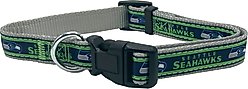 Pets First Satin Dog Collar, Seattle Seahawks, Medium