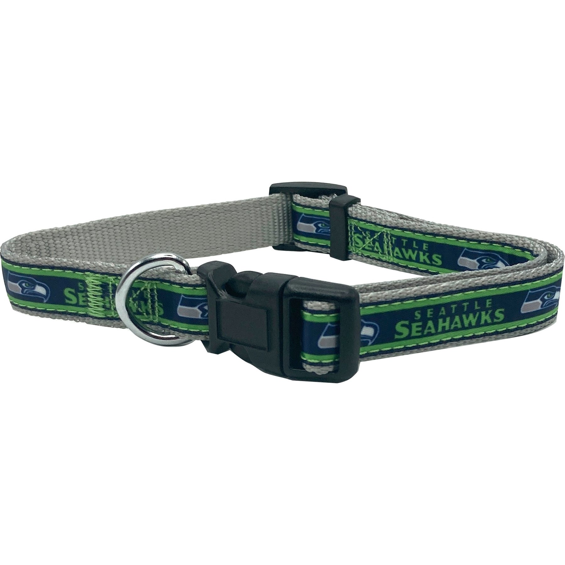Pets First Satin Dog Collar, Seattle Seahawks, Medium