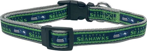 Show full view: Pets First Satin Dog Collar, Seattle Seahawks, Medium slide 3 of 7