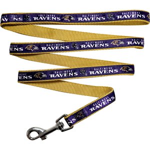 Pets First Satin Dog Leash, Baltimore Ravens, Medium