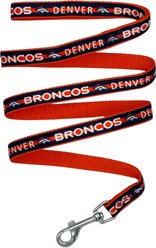 Pets First Satin Dog Leash, Denver Broncos, Medium