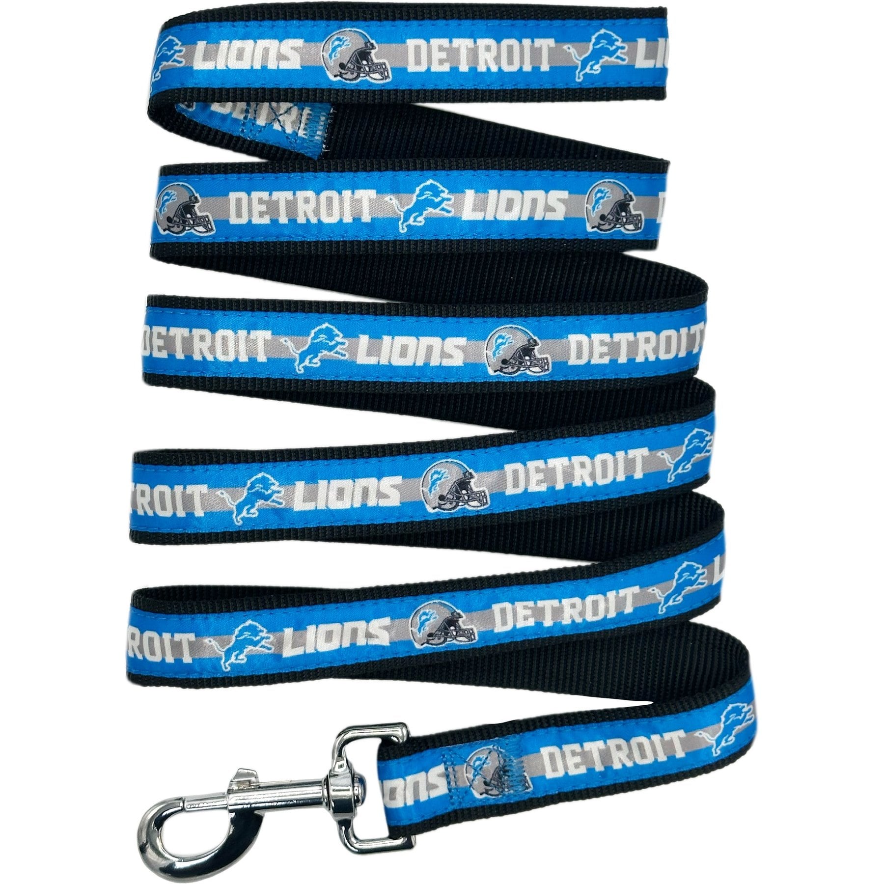 Pets First Satin Dog Leash, Detroit Lion, Large