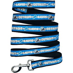 Pets First Satin Dog Leash, Detroit Lions, Medium