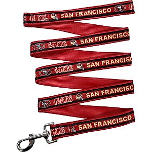 Pets First Satin Dog Leash, San Francisco 49ers, Large