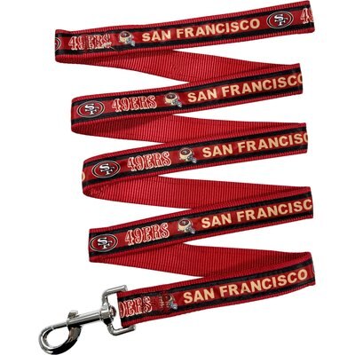 Pets First Pets First Satin Dog Leash, San Francisco 49ers, Large