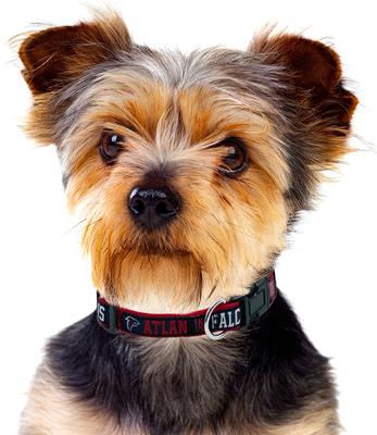 Show full view: Pets First Satin Nylon Dog Collar, Atlanta Falcons, Medium slide 4 of 5