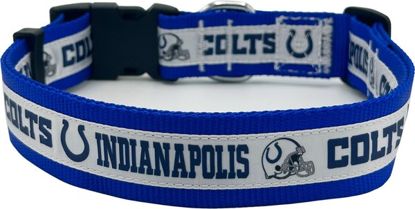 Show full view: Pets First Satin Nylon Dog Collar, Indianapolis Colts, X-Large slide 2 of 6