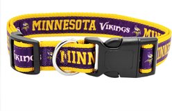 Pets First Satin Nylon Dog Collar, Minnesota Vikings, Large