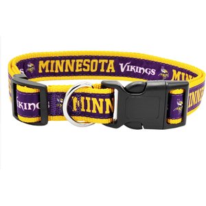Pets First Satin Nylon Dog Collar, Minnesota Vikings, Large