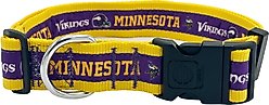 Pets First Satin Nylon Dog Collar, Minnesota Vikings, X-Large