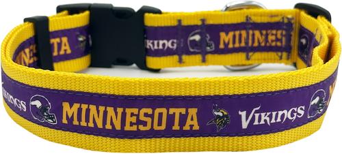 Show full view: Pets First Satin Nylon Dog Collar, Minnesota Vikings, X-Large slide 2 of 6