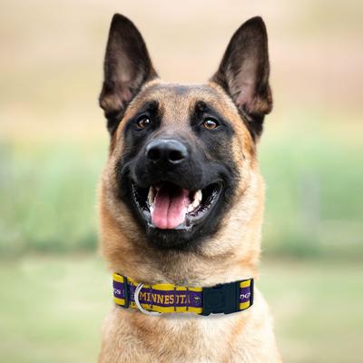 Show full view: Pets First Satin Nylon Dog Collar, Minnesota Vikings, X-Large slide 4 of 6