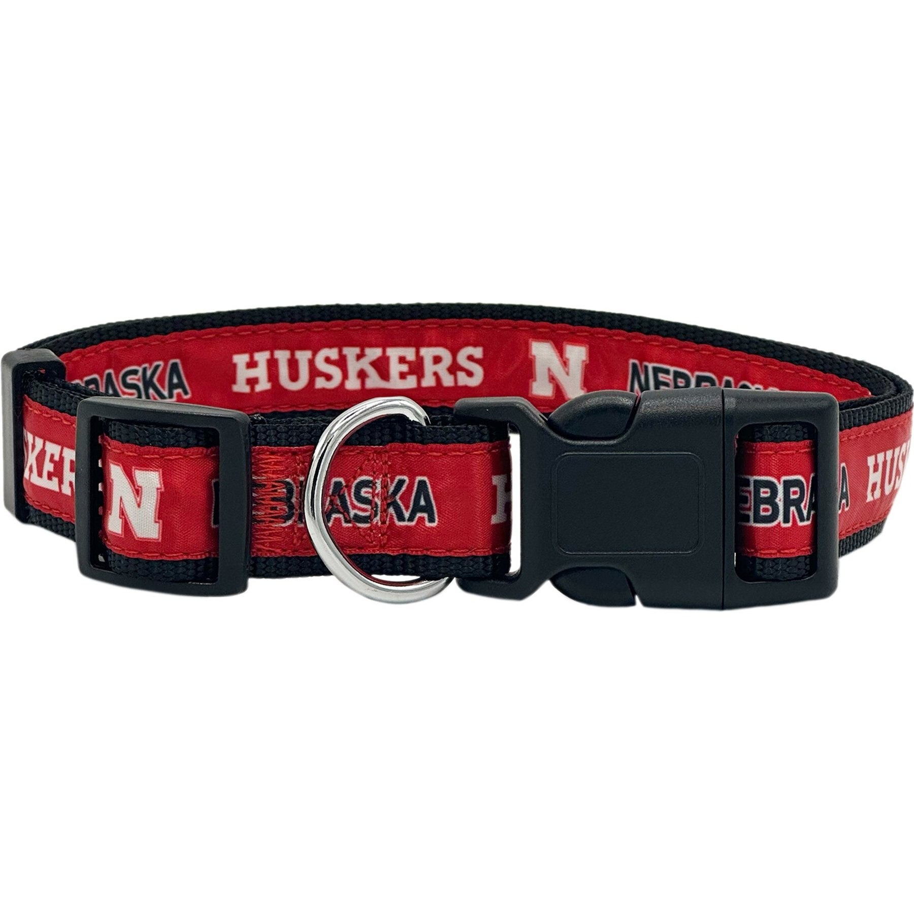 Pets First Satin Nylon Dog Collar, Nebraska, Medium