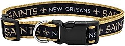Pets First Satin Nylon Dog Collar, New Orleans Saints, Large