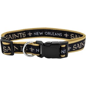 Pets First Satin Nylon Dog Collar, New Orleans Saints, Medium