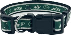 Pets First Satin Nylon Dog Collar, New York Jets, Medium