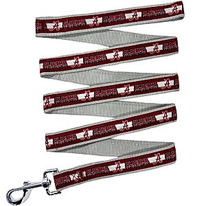 Pets First Satin Nylon Dog Leash, Alabama, Medium: 48-in long, 5/8-in wide