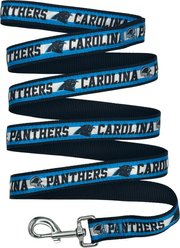 Pets First Satin Nylon Dog Leash, Carolina Panthers, Small