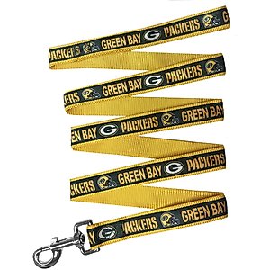 Pets First Satin Nylon Dog Leash, Green Bay Packers, Medium: 48-in long, 5/8-in wide