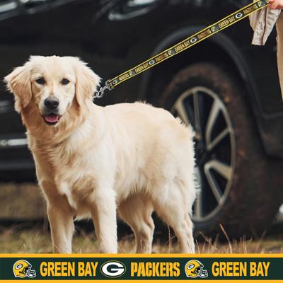 Show full view: Pets First Satin Nylon Dog Leash, Green Bay Packers, Medium: 48-in long, 5/8-in wide slide 3 of 5