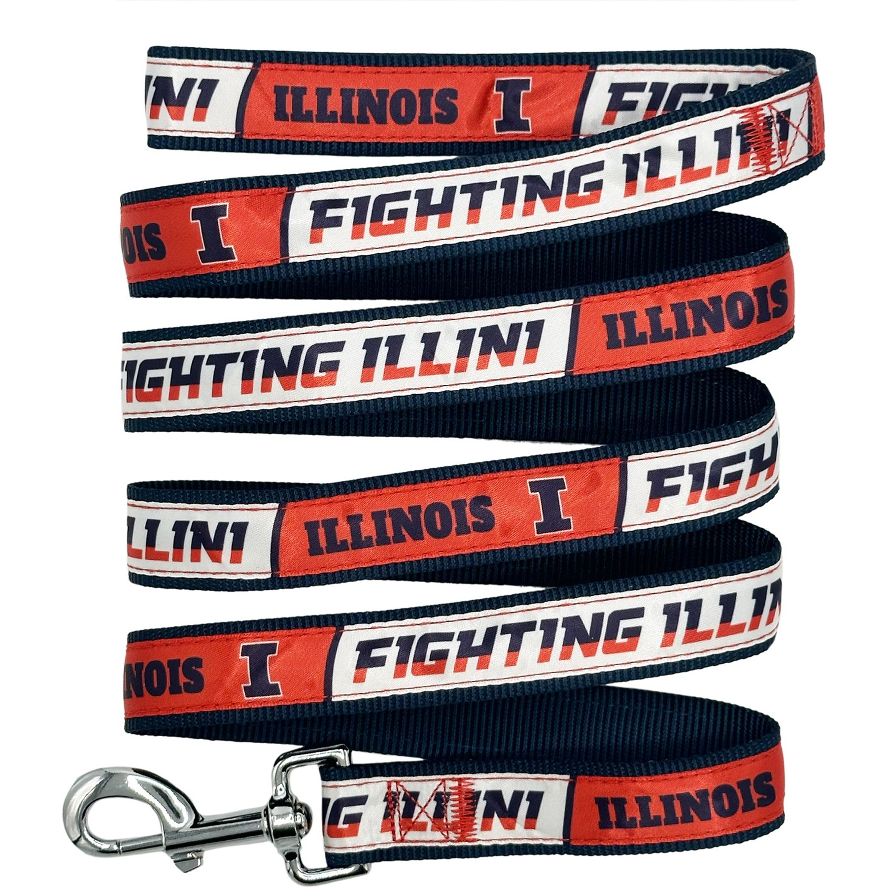 Pets First Satin Nylon Dog Leash, Illinois, Medium