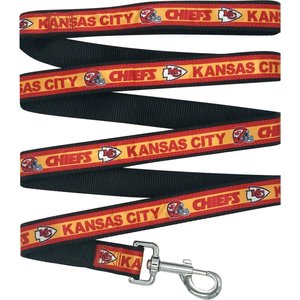 Pets First Satin Nylon Dog Leash, Kansas City Chiefs, Medium: 48-in long, 5/8-in wide